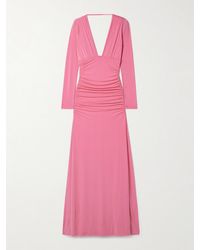 Carolina Herrera - Ruched Stretch-Jersey Gown - Lyst