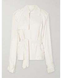 Frankie Shop - Eva Belted Gabardine Trench Coat - Lyst