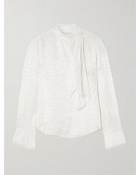 Isabel Marant - Raphaella Pussy-Bow Paisley-Print Satin-Jacquard Blouse - Lyst