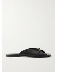 Loewe - Paula's Ibiza Pebble Leather Slides - Lyst