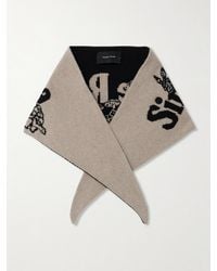 Simone Rocha - Crystal-Embellished Merino Wool And Cashmere-Blend Jacquard Scarf - Lyst