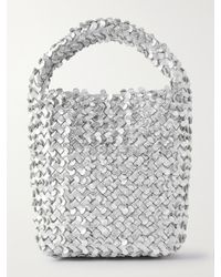 Bottega Veneta - Cabat Small Intrecciato Metallic Leather Bucket Bag - Lyst