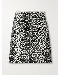 Michael Kors - Leopard-print Calf Hair Mini Skirt - Lyst