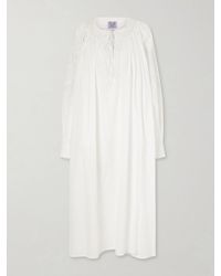 Thierry Colson - Vladia Ruffled Embroidered Cotton Maxi Dress - Lyst