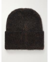 Brunello Cucinelli - Brushed Ribbed Mohair-Blend Beanie - Lyst