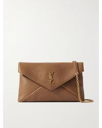 Saint Laurent - Cassandre Mini Textured-Leather Shoulder Bag - Lyst