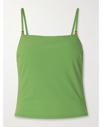 STAUD - Cleo Bead-Embellished Ribbed Bikini Top - Lyst