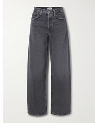Agolde - Arc Long Mid-Rise Wide-Leg Jeans - Lyst