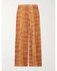 SIR. - Ferrera Hose Mit Geradem Bein Aus Kariertem Stretch-Tüll - Lyst