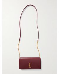 Saint Laurent - Cassandre Strap Textured-Leather Phone Case - Lyst