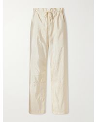 Aflalo - Morocco Cotton And Silk-Blend Habotai Wide-Leg Pants - Lyst