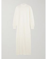 Brunello Cucinelli - Ribbed Alpaca And Cotton-Blend Midi Dress - Lyst