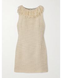 LIBEROWE - Soho Fringed Wool-Blend Bouclé-Tweed Mini Dress - Lyst