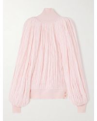 Alaïa - Turtleneck Fringed Wool-Blend Top - Lyst