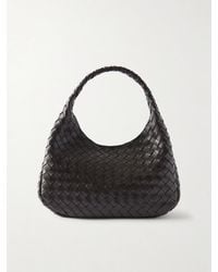 Bottega Veneta - Campana Small Intrecciato Leather Shoulder Bag - Lyst