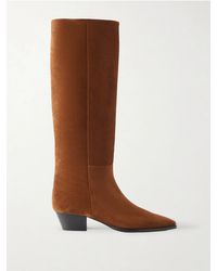Aeyde - Medea 40 Suede Knee Boots - Lyst
