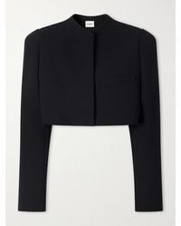 KHAITE - Samo Cropped Crepe Jacket - Lyst
