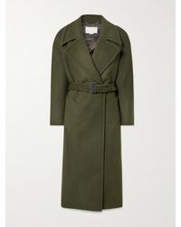 Stella McCartney - Belted Double-Breasted Wool Coat - Lyst