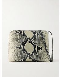 KHAITE - Lina Mittelgroße Schultertasche Aus Leder Mit Schlangeneffekt - Lyst