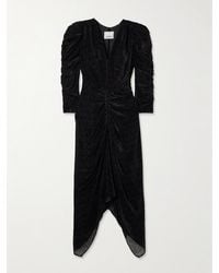Isabel Marant - Nemil Gathered Devoré-Chiffon Silk-Blend Midi Dress - Lyst