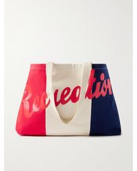 Bode - Recreation Printed Striped Cotton-Canvas Tote - Lyst