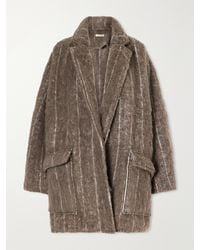 Marrakshi Life - The Cropped Blanket Striped Brushed Woven Coat - Lyst