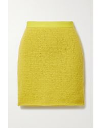 Bottega Veneta Wool And Cashmere-blend Mini Skirt - Yellow