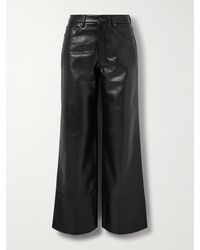 Anine Bing - Manon Leather Wide-Leg Pants - Lyst
