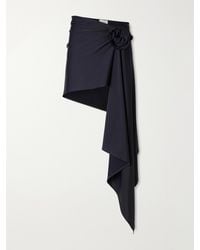 Magda Butrym - Asymmetric Floral-Appliquéd Stretch-Jersey Coverup - Lyst