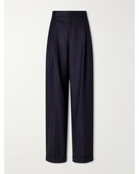 Polo Ralph Lauren - Pinstriped Fresco-Wool Straight-Leg Pants - Lyst