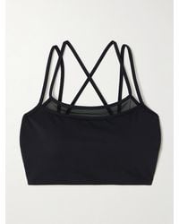 Eres - Cooper Layered Tulle-Trimmed Stretch-Jersey Sports Bra - Lyst