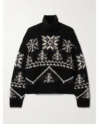 Nili Lotan - Meredith Intarsia Cashmere And Silk-Blend Turtleneck Sweater - Lyst