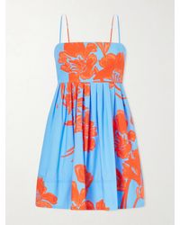 Cara Cara - Leo Floral-Print Cotton-Poplin Midi Dress - Lyst