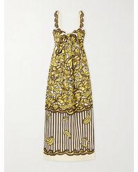 ALÉMAIS - Mona Printed Hemp Midi Dress - Lyst