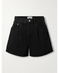 Agolde - Rhoda Pleated Organic Denim Shorts - Lyst