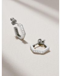 KOLOURS JEWELRY - Hexagon Small 18-Karat Diamond Hoop Earrings - Lyst