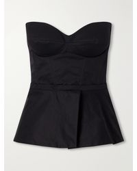 ANDRES OTALORA - Nos Reconocemos Strapless Stretch-Cotton Twill Blouse - Lyst