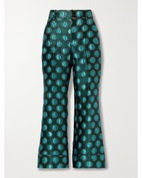 La DoubleJ - Hendrix Metallic Jacquard Flared Pants - Lyst