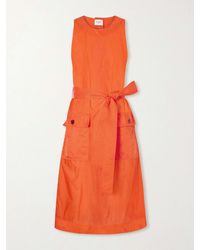 Saint Laurent - Buttoned Front Midi Dress - Lyst