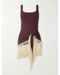 ‎Taller Marmo - Mini Lido Set Aus Badeanzug Und Pareo Mit Fransen - Lyst