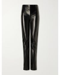 KHAITE - Ryden Leather Straight-Leg Pants - Lyst