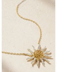 Yvonne Léon - Soleil 18-Karat And, Citrine And Diamond Necklace - Lyst