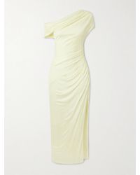 Galvan London - Off-The-Shoulder Draped Stretch-Jersey Maxi Dress - Lyst