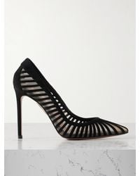 Aquazzura - Passions 105 Tulle And Suede Pumps - Lyst