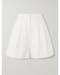 Posse - Marchello Pleated Linen Shorts - Lyst