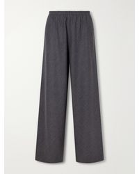 Maria McManus - Wool-Blend Flannel Wide-Leg Pants - Lyst