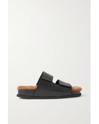 Neous Dombai Shearling-lined Leather Slides - Black