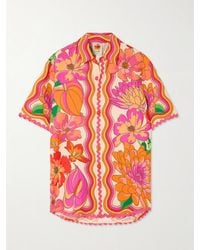 FARM Rio - Spring Affair Hemd Aus Einer Leinenmischung Mit Blumenprint - Lyst