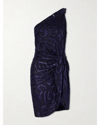 Isabel Marant - Lilana One-Shoulder Fil Coupé Chiffon Midi Dress - Lyst