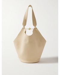 KHAITE - Lotus Small Textured-Leather Tote - Lyst